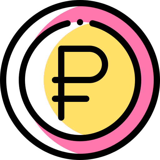 루블 Detailed Rounded Color Omission icon