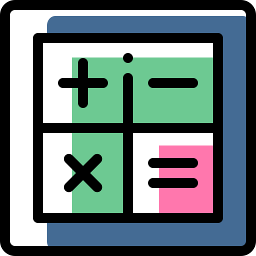 kalkulator Detailed Rounded Color Omission ikona