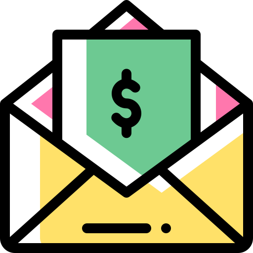 Invoice Detailed Rounded Color Omission icon