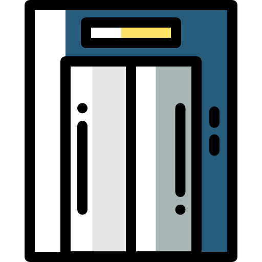 Elevator Detailed Rounded Color Omission icon