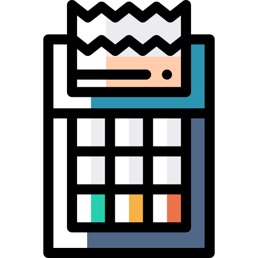 Receipt Detailed Rounded Color Omission icon