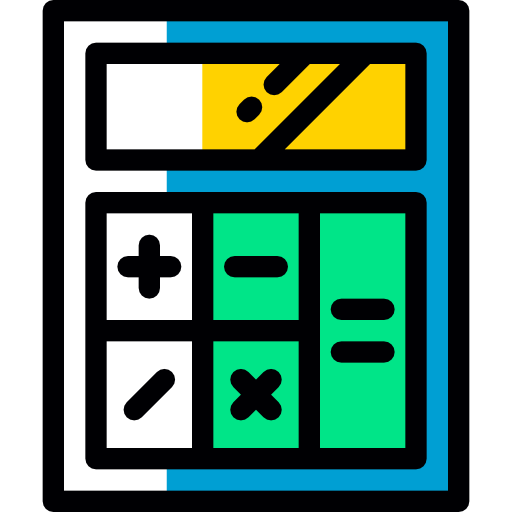 Calculator Detailed Rounded Color Omission icon