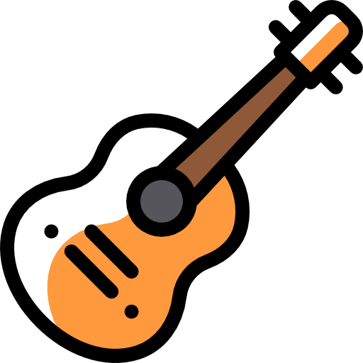 アコースティックギター Detailed Rounded Color Omission icon