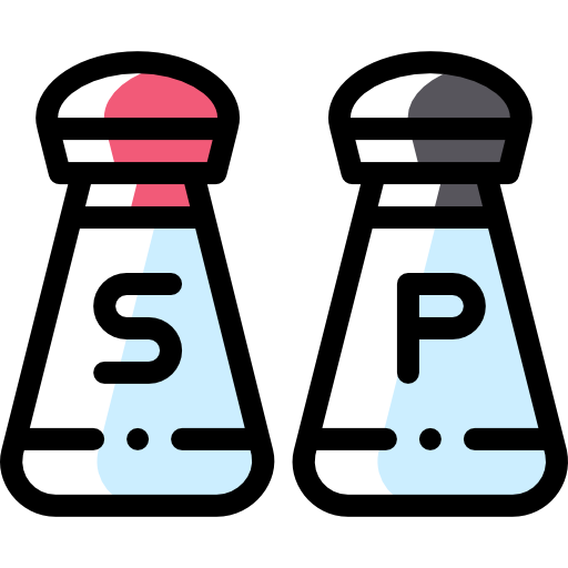 塩とコショウ Detailed Rounded Color Omission icon