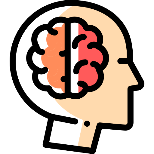 뇌 Detailed Rounded Color Omission icon