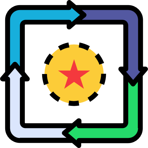 ciclo geotatah Lineal Color icono