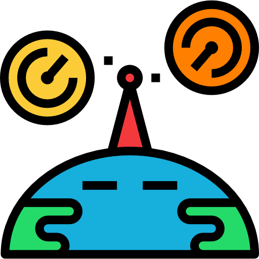 Radar geotatah Lineal Color icon