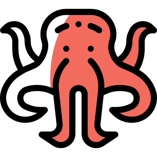 pulpo Detailed Rounded Color Omission icono