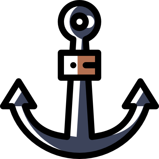 Anchor Detailed Rounded Color Omission icon
