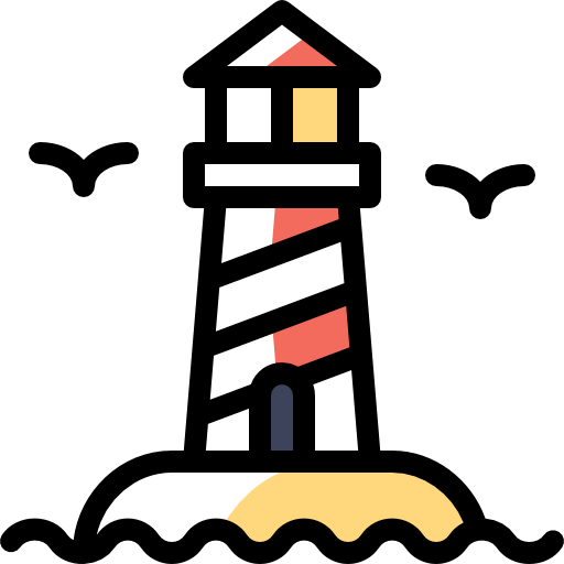 등대 Detailed Rounded Color Omission icon
