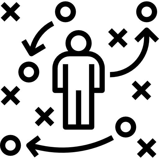 estrategia geotatah Lineal icono