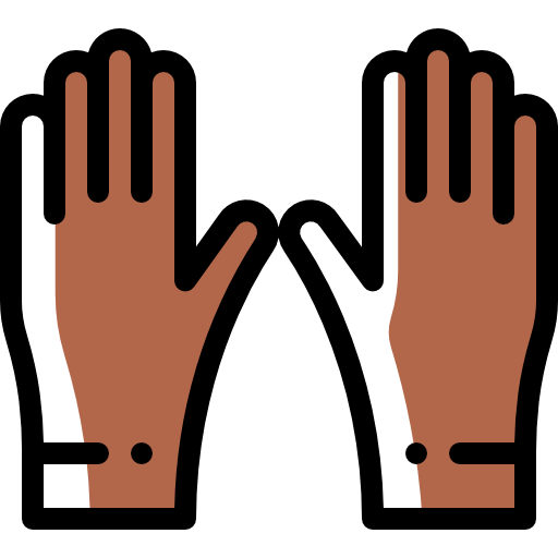 Gloves Detailed Rounded Color Omission icon