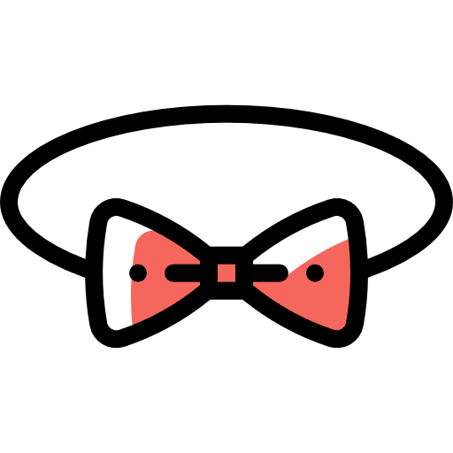 Bow tie Detailed Rounded Color Omission icon