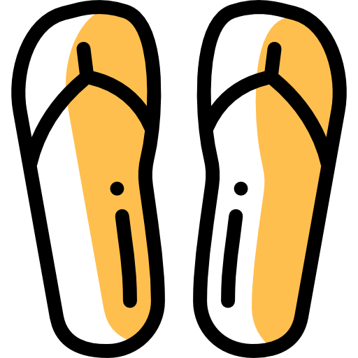 sandálias de dedo Detailed Rounded Color Omission Ícone