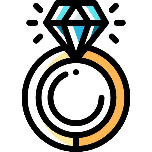 Обручальное кольцо Detailed Rounded Color Omission иконка