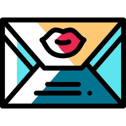 Love letter Detailed Rounded Color Omission icon