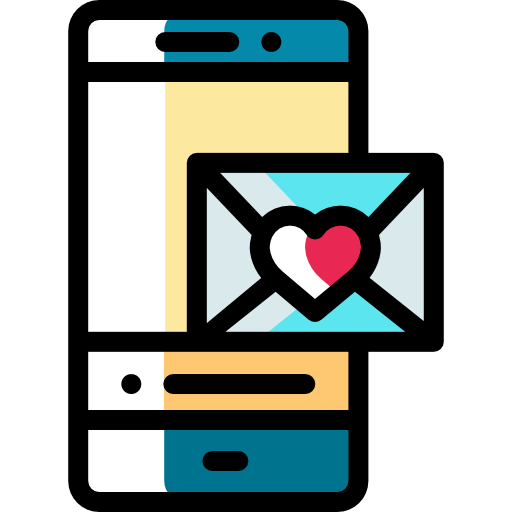 Love message Detailed Rounded Color Omission icon