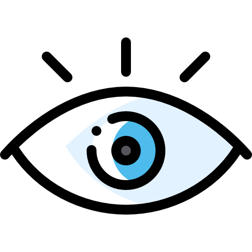 Eye Detailed Rounded Color Omission icon