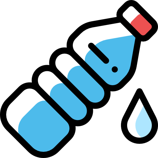 bottiglia d'acqua Detailed Rounded Color Omission icona