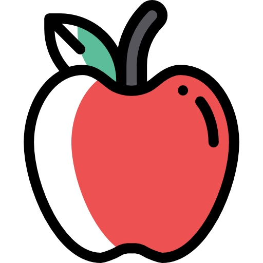 りんご Detailed Rounded Color Omission icon