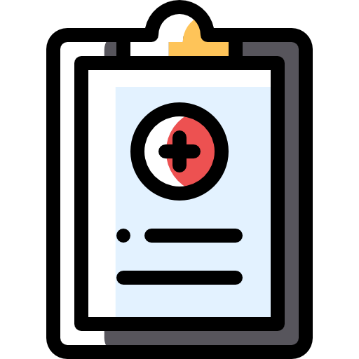 Medical history Detailed Rounded Color Omission icon