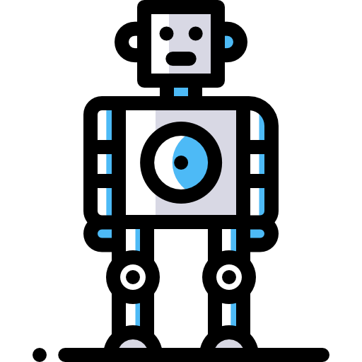 Robot Detailed Rounded Color Omission icon