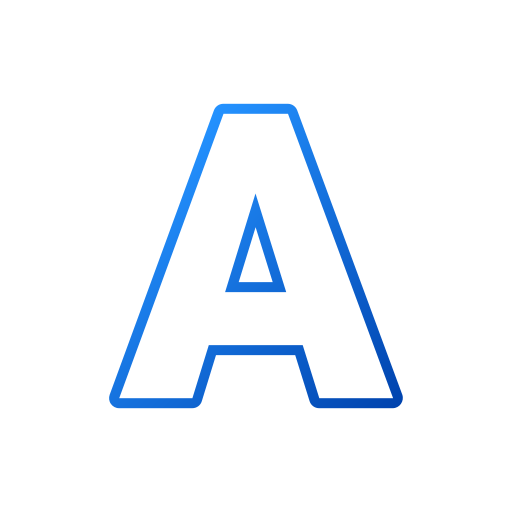 letter a Generic gradient outline icoon