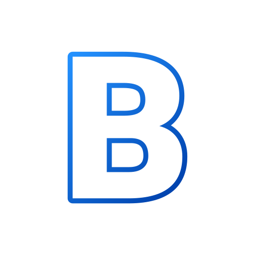 Буква Б Generic gradient outline иконка
