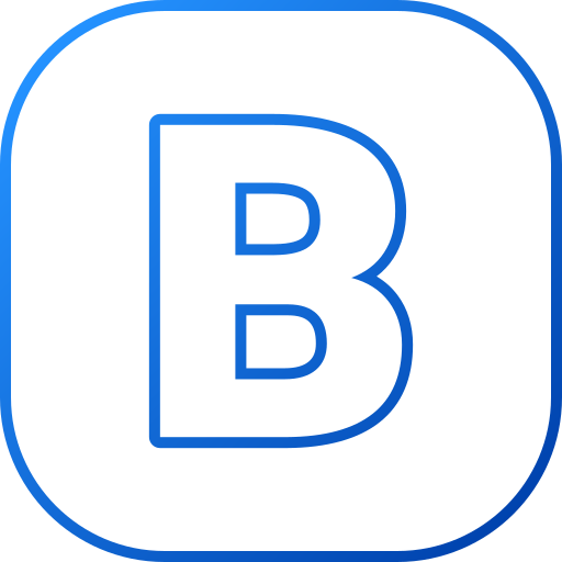 la lettre b Generic gradient outline Icône