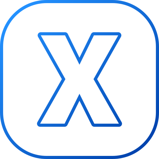 litera x Generic gradient outline ikona