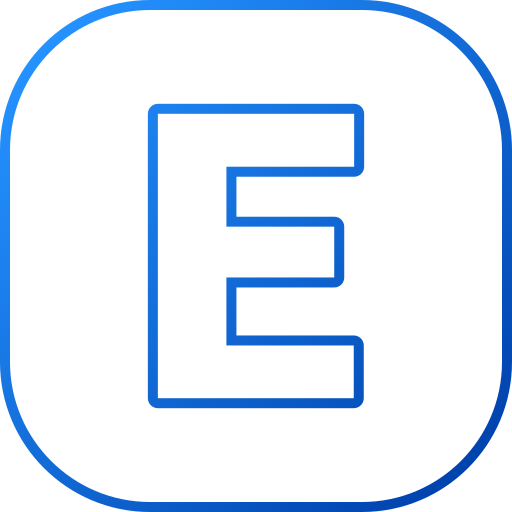 Letter e Generic gradient outline icon