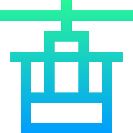 cabina del teleférico Super Basic Straight Gradient icono