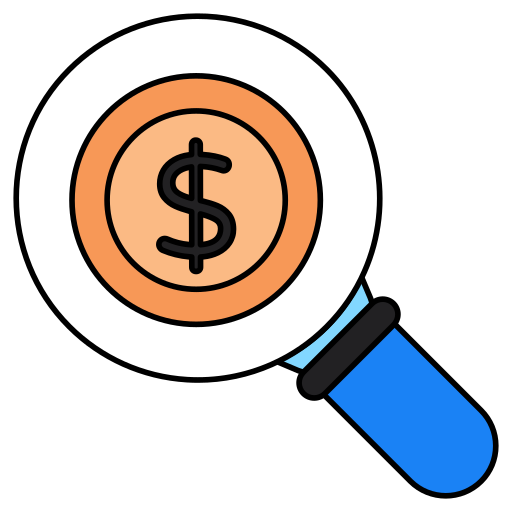 Search dollar Generic color lineal-color icon