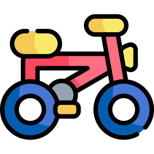 Велосипед Kawaii Lineal color иконка