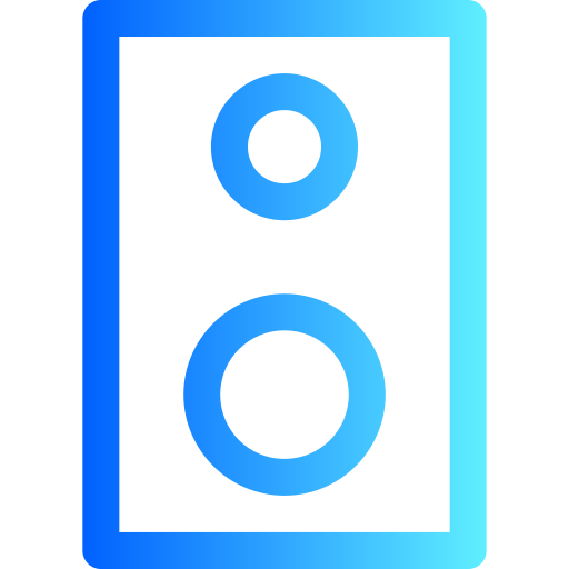pudełko głośnikowe Generic gradient outline ikona
