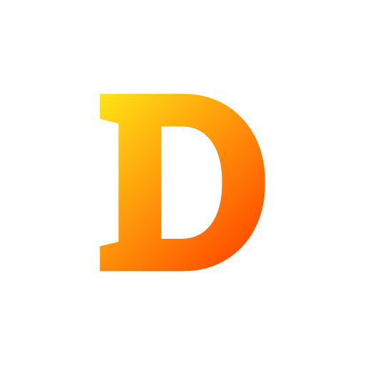 buchstabe d. Generic gradient fill icon