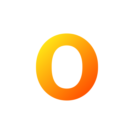 Letter o Generic gradient fill icon