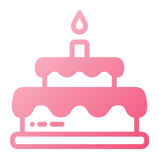 pastel de cumpleaños Generic gradient fill icono