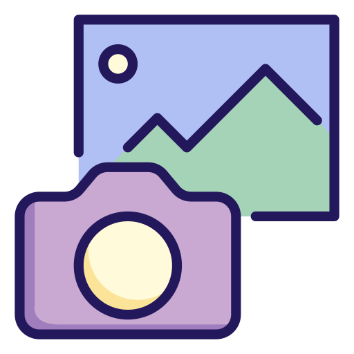 cámara fotográfica Generic color lineal-color icono