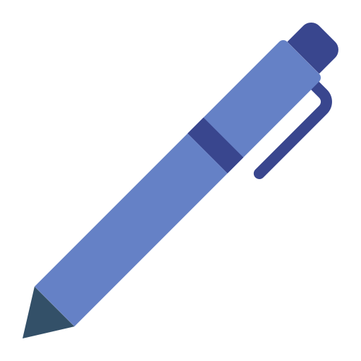 długopis Generic color fill ikona
