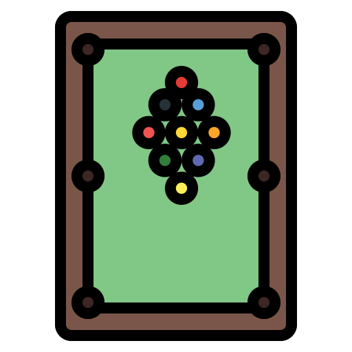 Billiard Generic color lineal-color icon