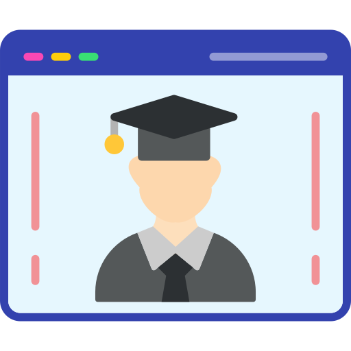 Online studies Generic color fill icon