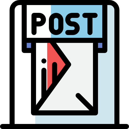 Mailbox Detailed Rounded Color Omission icon
