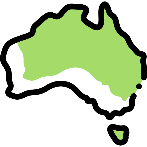 australia Detailed Rounded Color Omission ikona