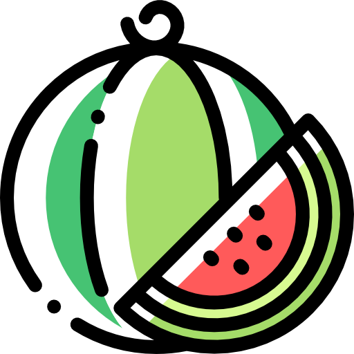 wassermelone Detailed Rounded Color Omission icon