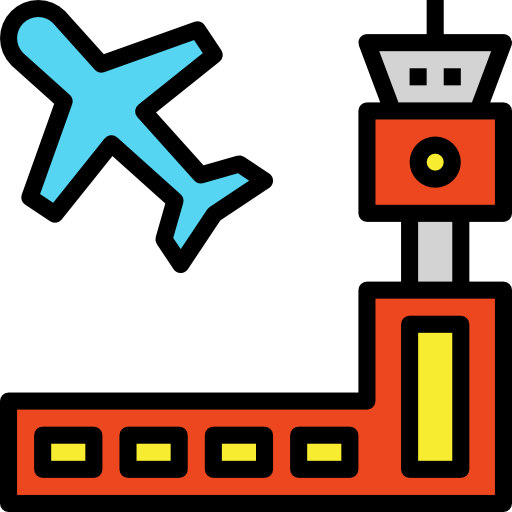 Airport geotatah Lineal Color icon