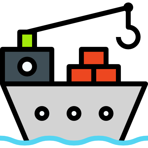 statek towarowy geotatah Lineal Color ikona