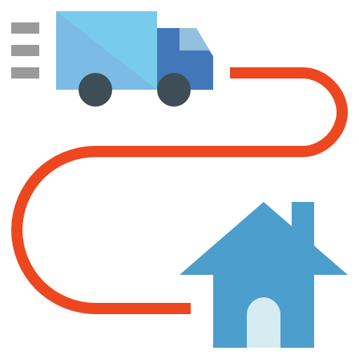 Shipping and delivery geotatah Flat icon