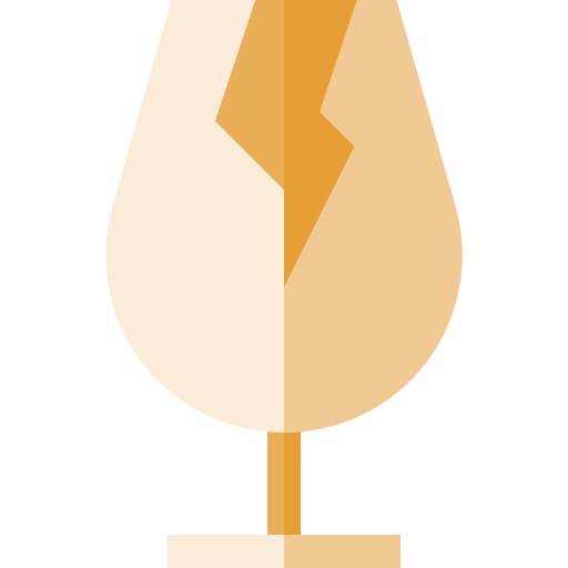 frágil Basic Straight Flat icono