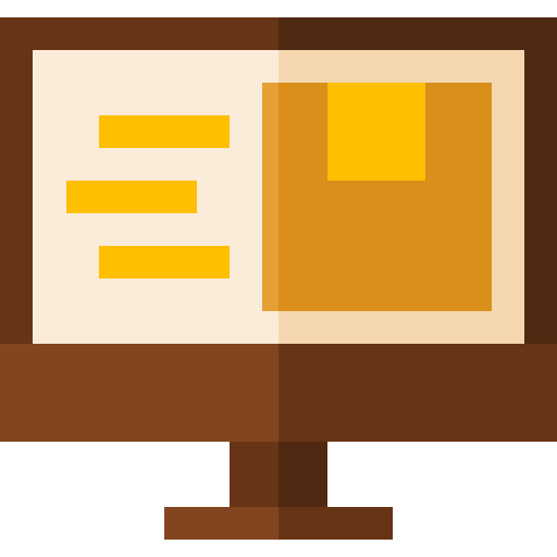 computadora Basic Straight Flat icono